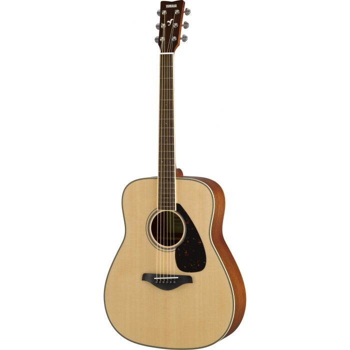 Full front view of a Yamaha FG820 Acoustic in Natural
