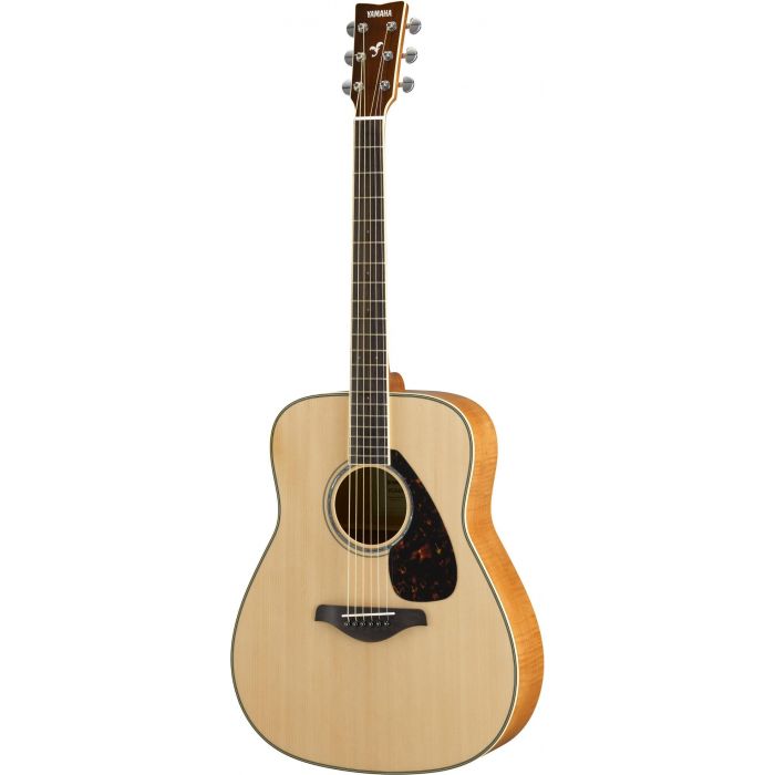 Full front view of a Yamaha FG840 Acoustic in Natural