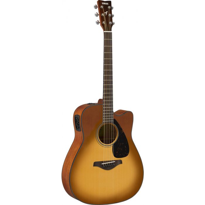 Full front view of a Yamaha FGX800C Acoustic in Sandburst