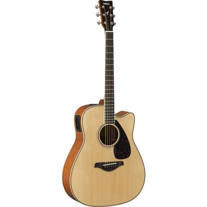 Full front view of a Yamaha FGX820C Acoustic in Natural