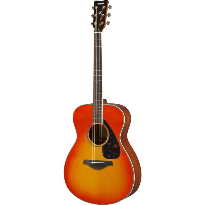Full front view of a Yamaha FS820 Acoustic in Autumn Burst