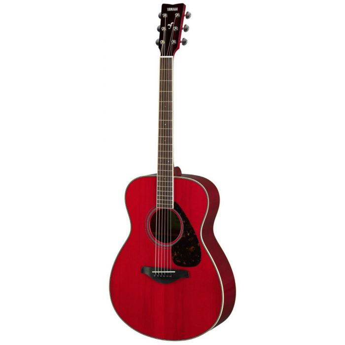 Full front view of a Yamaha FS820 Acoustic in Ruby Red