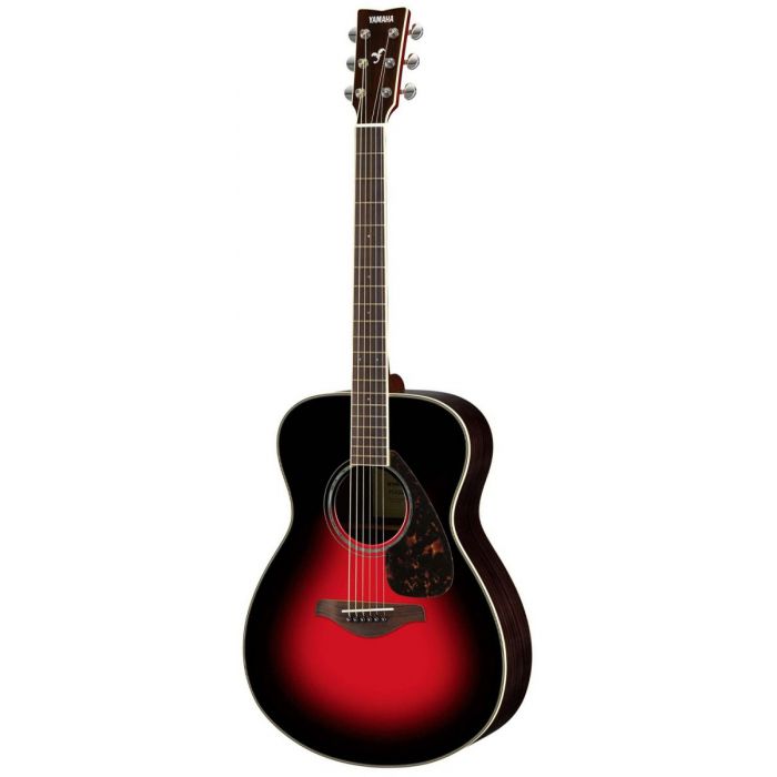 Full front view of a Yamaha FS830 Acoustic in Dusk Sun Red