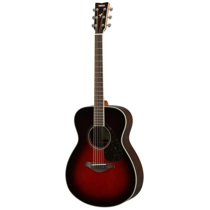Full front view of a Yamaha FS830 Acoustic in Tobacco Brown Sunburst