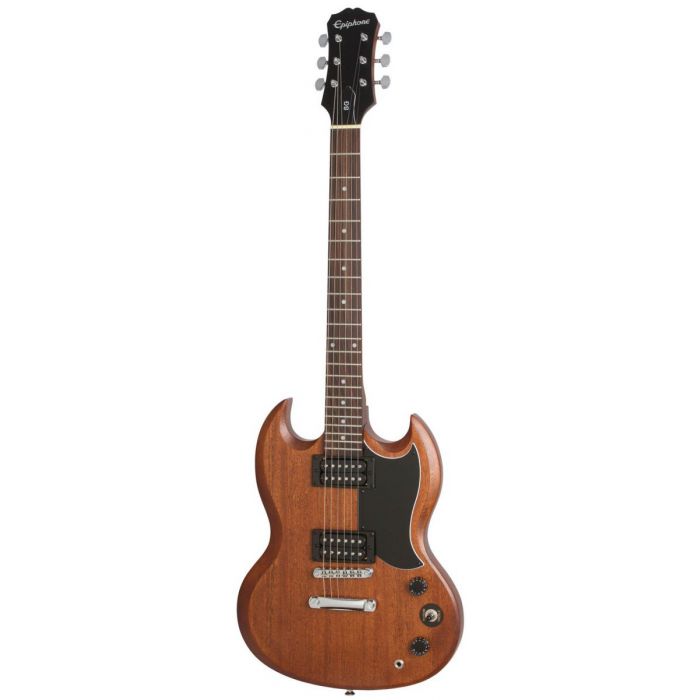 Full frontal view of an Epiphone SG-Special VE Walnut