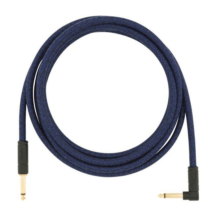 Full unpackaged view of a Fender 10' Angled Festival Cable Blue Dream