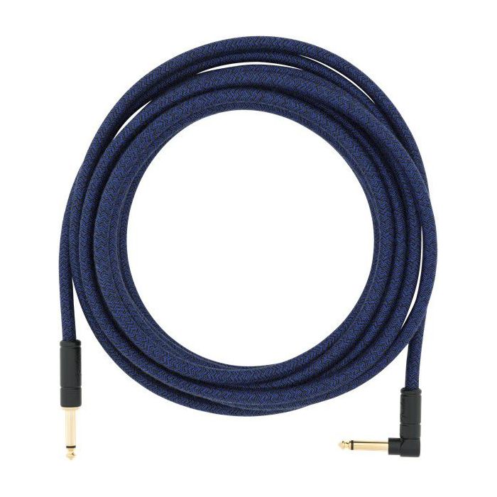 Full unpackaged view of a Fender 18.6' Angled Festival Cable Blue Dream