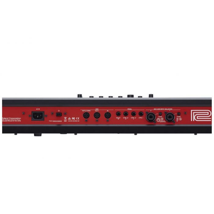 Roland Fantom Rear Panel including Audio Outputs and USB