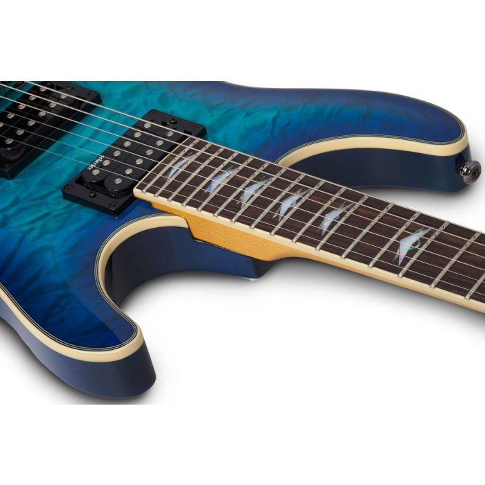 Schecter Omen Extreme-6 Electric Guitar, Ocean Blue Burst