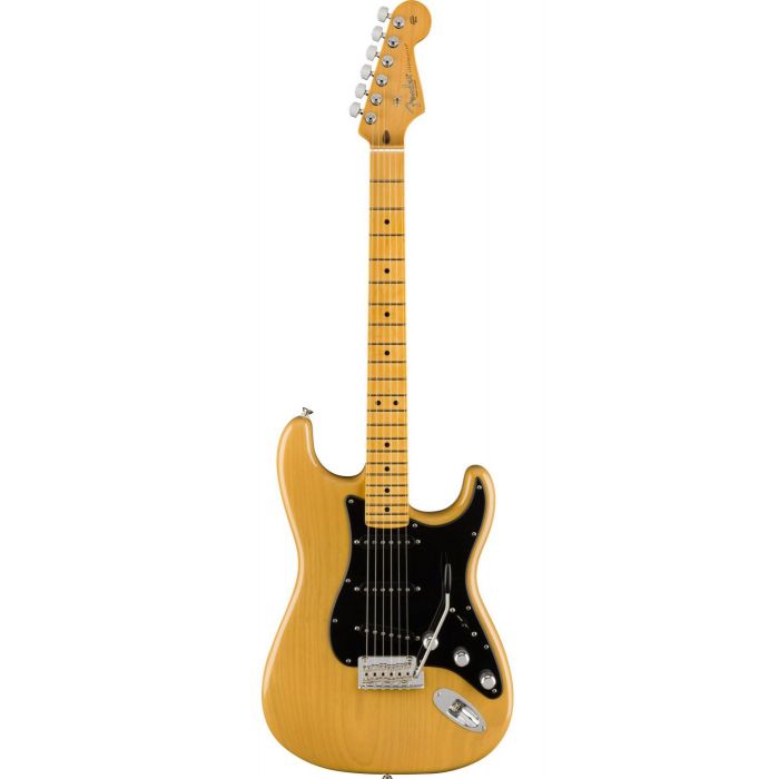 Full frontal view of a Fender FSR American Professional Stratocaster Butterscotch Blonde electric guitar