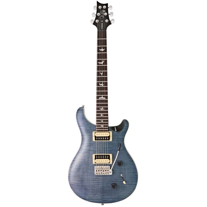 Full front view of a PRS SE Custom 22 Whale Blue Electric Guitar