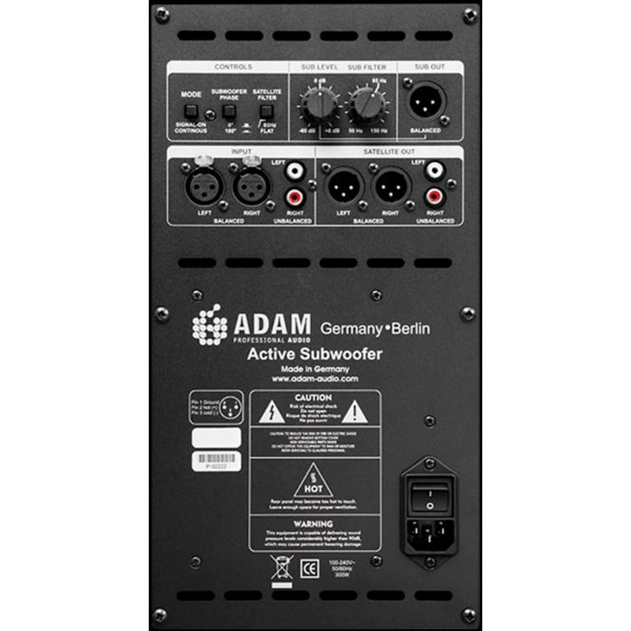 Adam Audio Sub10 Rear Panel