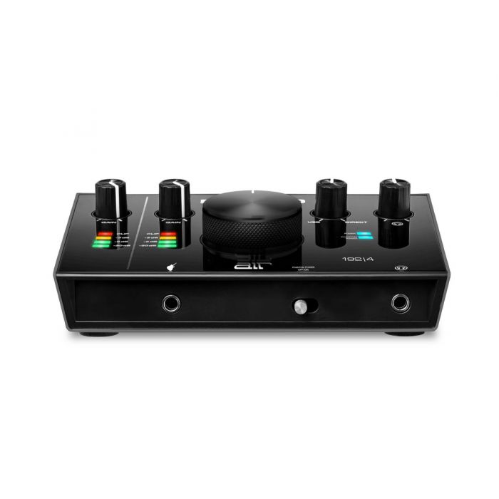 Front input panel view of an M-Audio AIR 192|4 Audio Interface