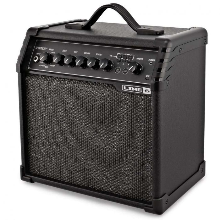Angled View of Line 6 Spider V 20 MkII Guitar Amplifier