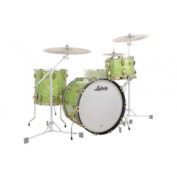 Ludwig 110th Anniversary Classic Maple Drum Kit Vintage Emerald Pearl