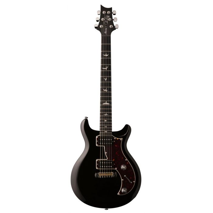 Full frontal view of a PRS SE Mira Electric Guitar in Black