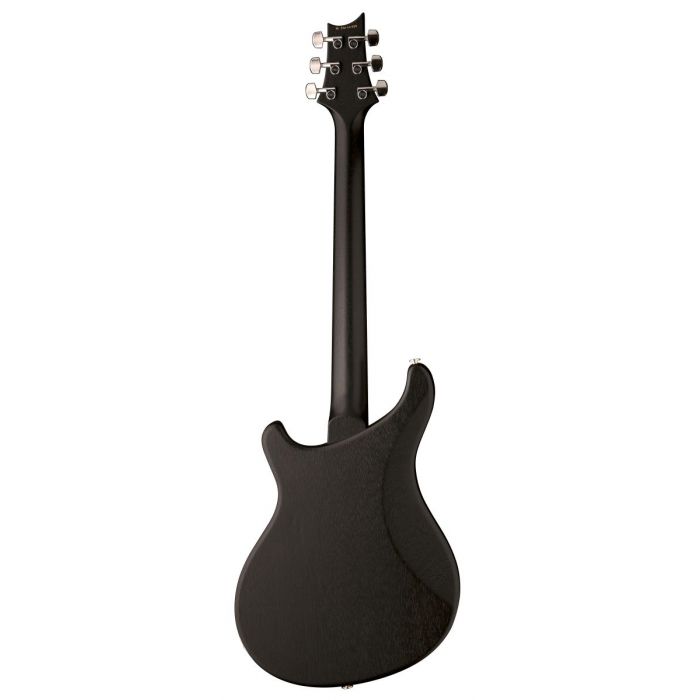 Full rear-sided view of a PRS S2 Vela Satin Semi Hollow Guitar Charcoal Satin
