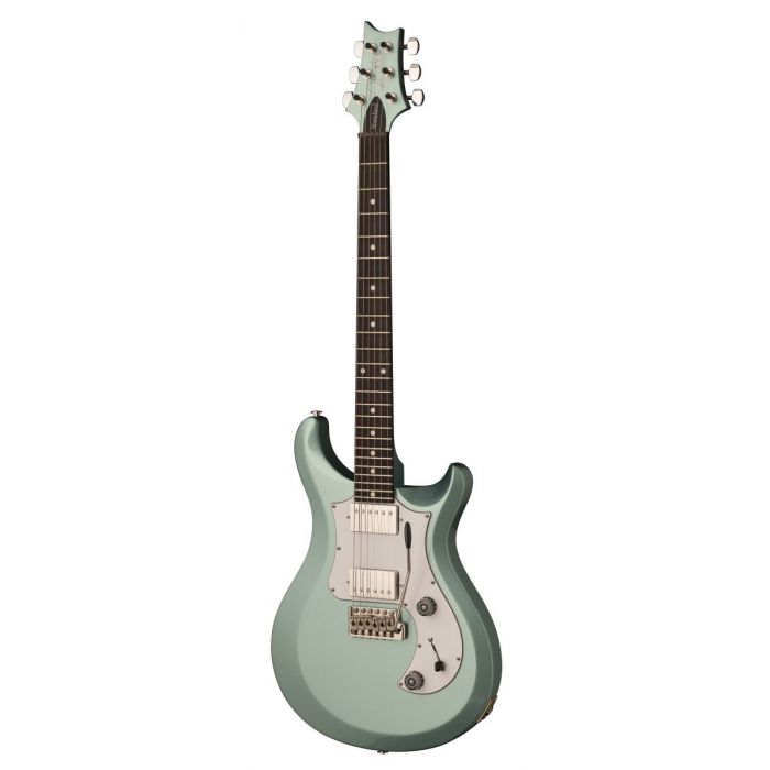Front right angled view of a PRS S2 Standard 24 Electric Guitar Frost Green Metallic