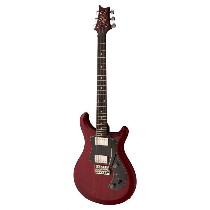 Front right angled view of a PRS S2 Satin Standard 24 Electric Guitar Vintage Cherry