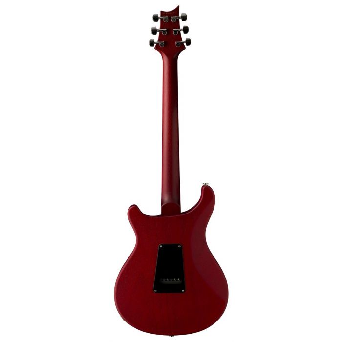 Full rear-sided view of a PRS S2 Satin Standard 24 Electric Guitar Vintage Cherry