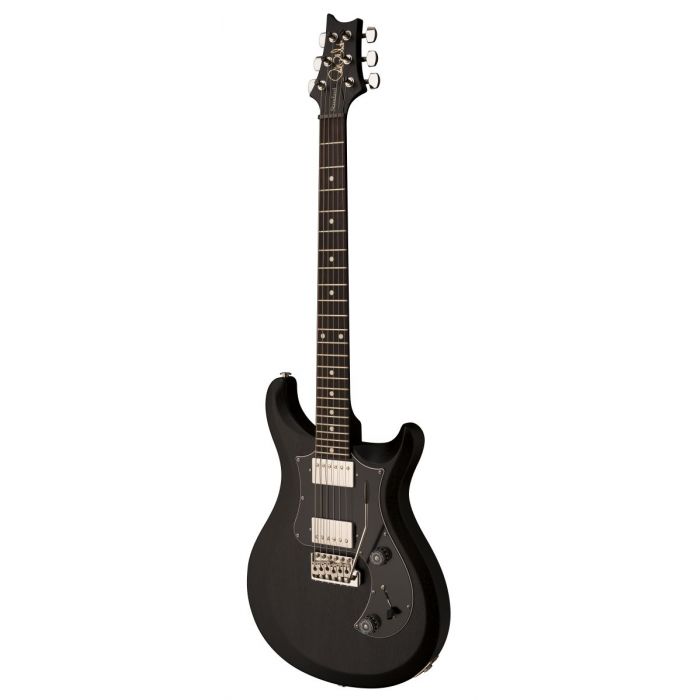 Angled View of PRS S2 Standard 24 Satin Charcoal Electric Guitar