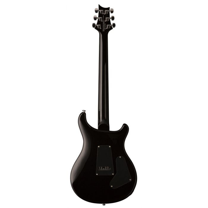 Full rear-sided view of a PRS SE Custom 24 Charcoal Burst Left Handed Electric Guitar