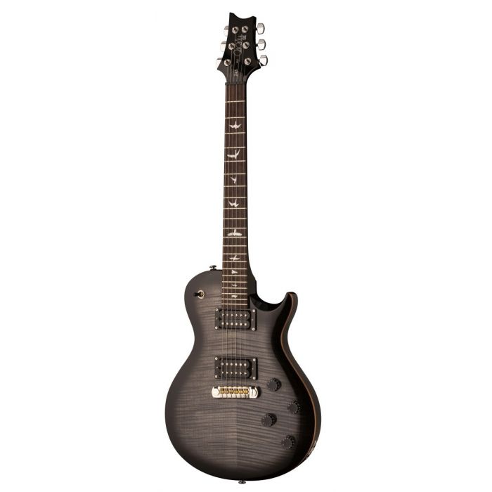 Front angled view of a PRS SE 245 Charcoal Burst Electric Guitar