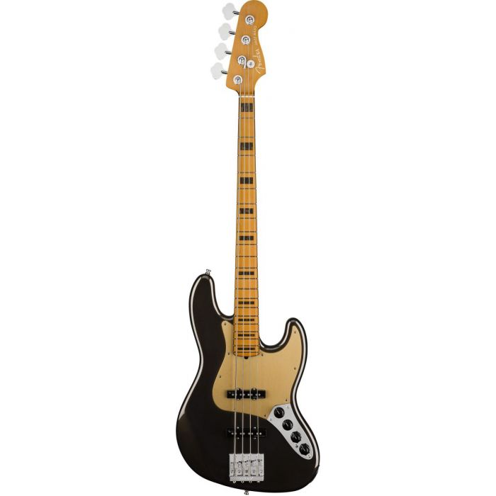 Full frontal view of a Fender American Ultra Jazz Bass MN Texas Tea