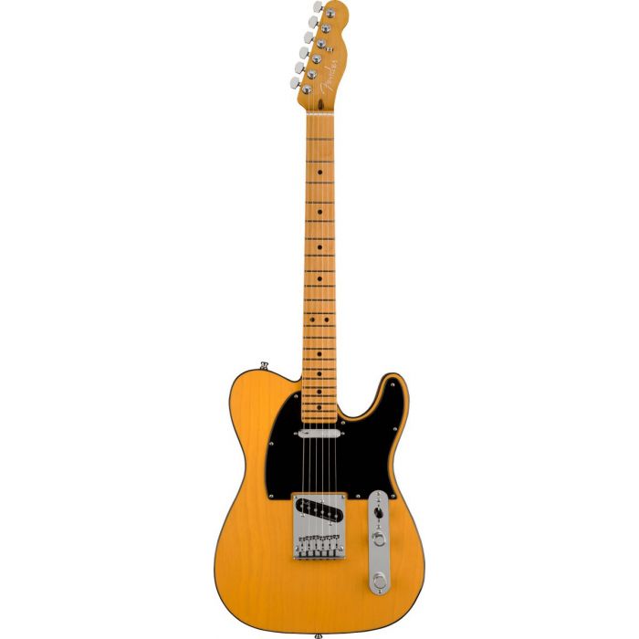 Full frontal view of a Fender American Ultra Telecaster MN Butterscotch Blonde