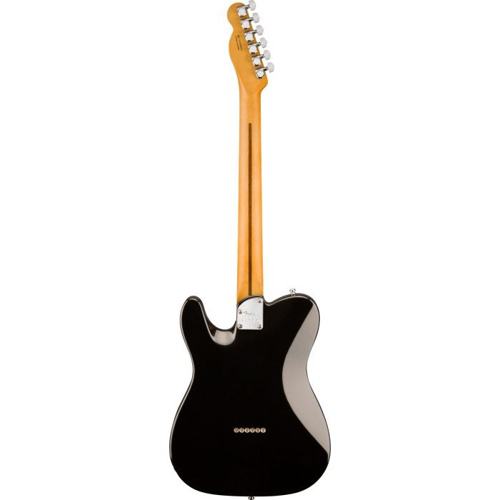 Full rear-sided view of a Fender American Ultra Telecaster RW Texas Tea