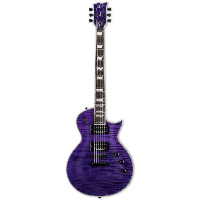 LTD Deluxe series ESP Eclipse guitar, with a Flame Maple top and See Thru Purple finishj