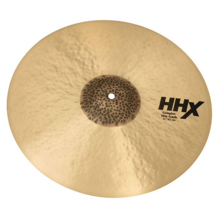 Angled View of Sabian HHX 17 inch Complex Thin Crash Cymbal
