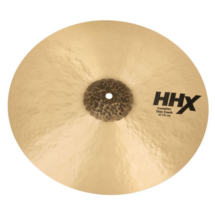 Angled View of Sabian HHX 16 inch Complex Thin Crash Cymbal