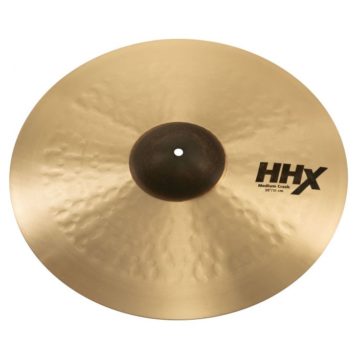 Angled View of Sabian HHX 20 inch Medium Crash Cymbal