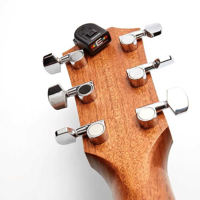 Micro Tuner on The Rear of A Guitar's Headstock