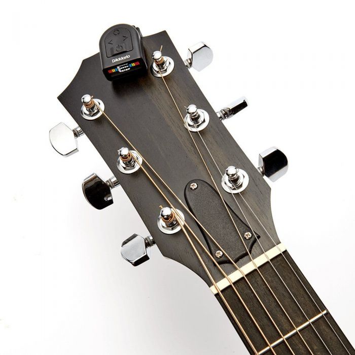 Micro Tuner on A Guitar's Headstock
