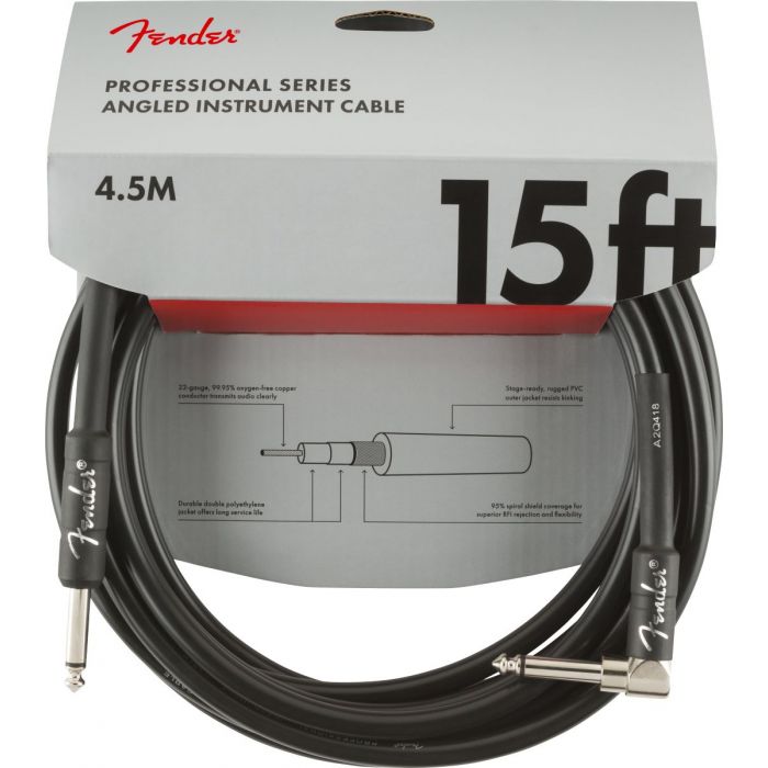 Fender Professional Series Angled Instrument Cable 15ft 