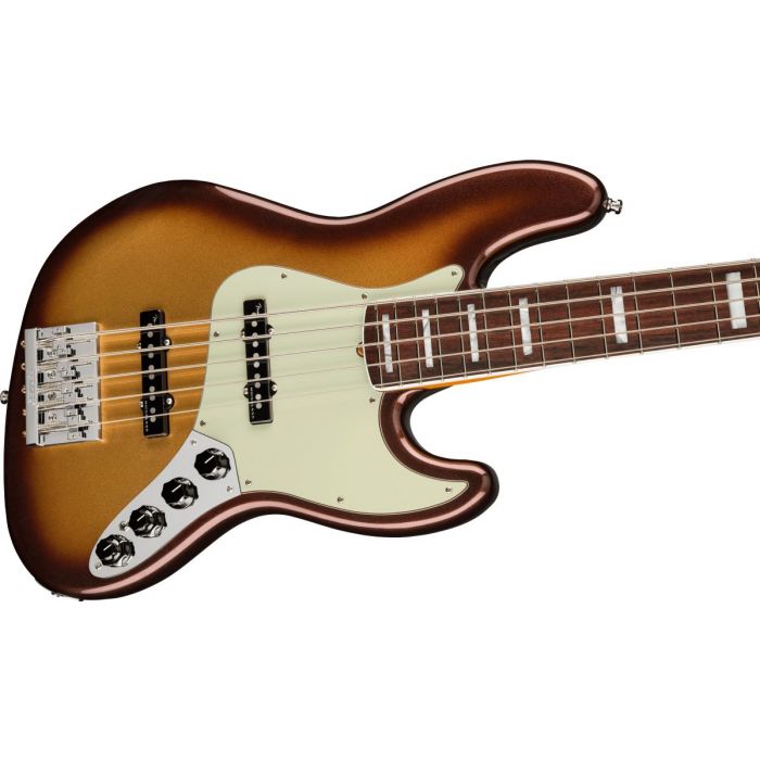 Five stringed jazz bass from the Fender American Ultra lineup