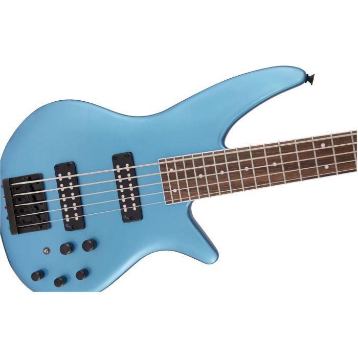 Jackson X Spectra Bass SBX V Electric Blue Detail