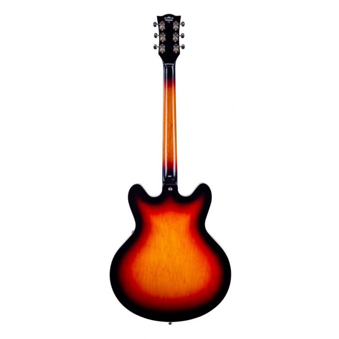 Rear View of Vox Bobcat S66 Semi-Acoustic Guitar Sunburst