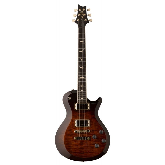 Front view of a PRS S2 McCarty 594 Singlecut Electric Guitar Burnt in Amber Burst