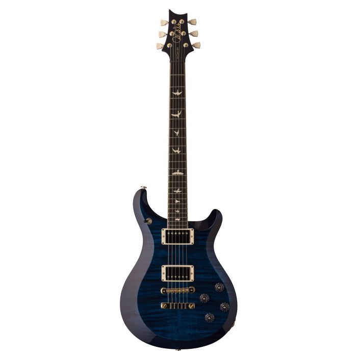 Full frontal view of a PRS S2 McCarty 594 Electric Guitar with a Whale Blue finish