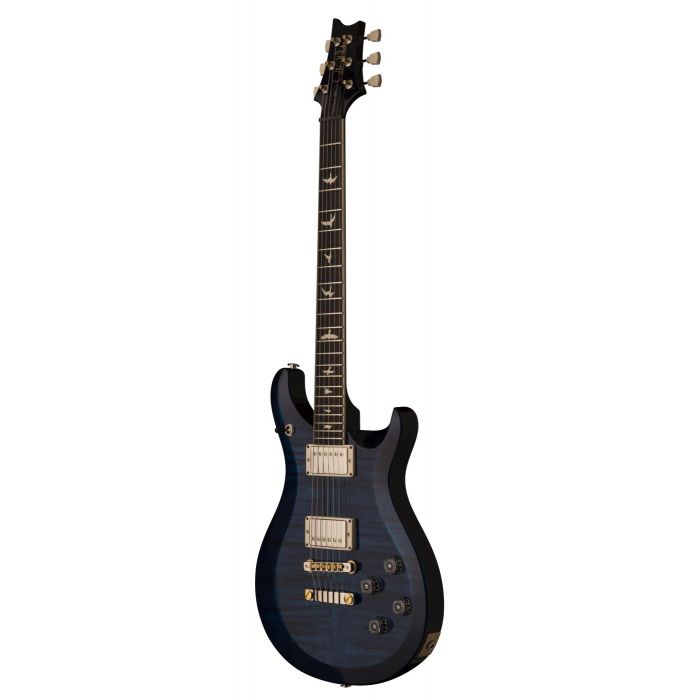 Front angled view of a Whale Blue PRS S2 McCarty 594 Electric Guitar