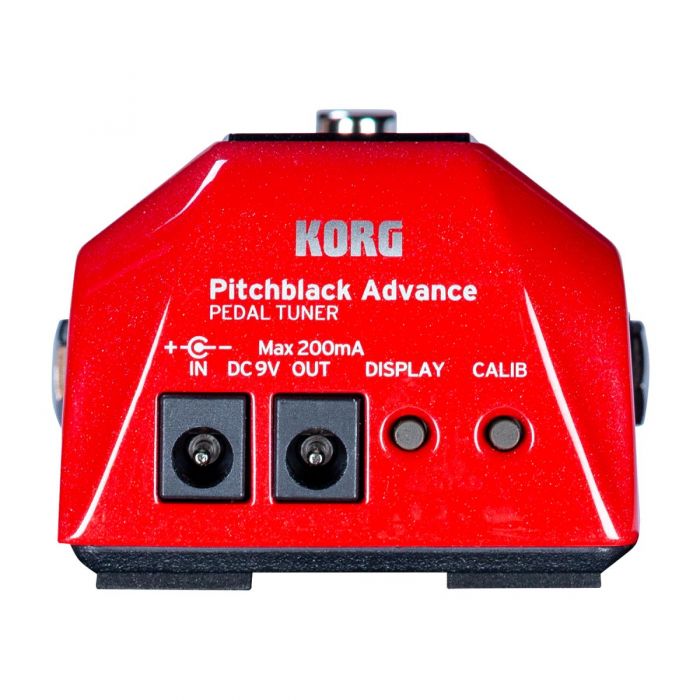 Rear View of Korg Pitchblack Advance Pedal Tuner