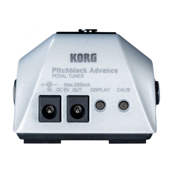 Rear View of Korg Pitchblack Advance Pedal Tuner