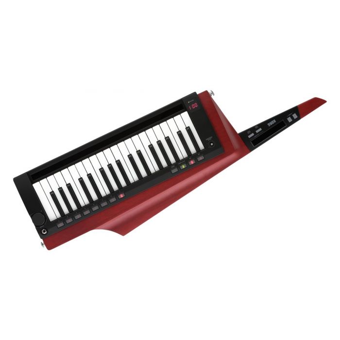 Full view of a Korg RK100S2-RD Keytar Translucent Red