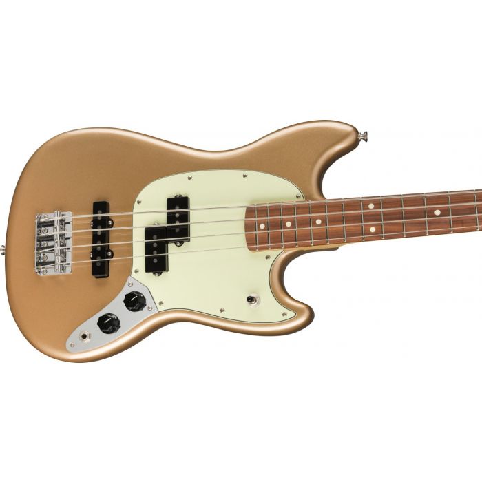 Fender Mustang Bass PJ Firemist Gold Body Right