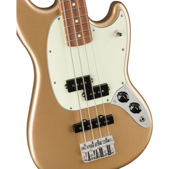 Fender Mustang Bass PJ Firemist Gold Front Body