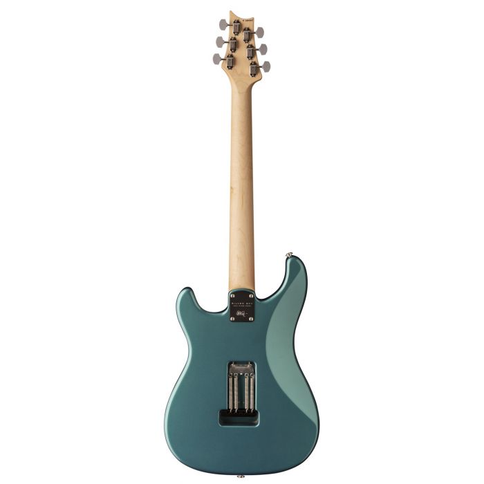 Full rear view of a PRS John Mayer Silver Sky Electric Guitar MN, Dodgem Blue
