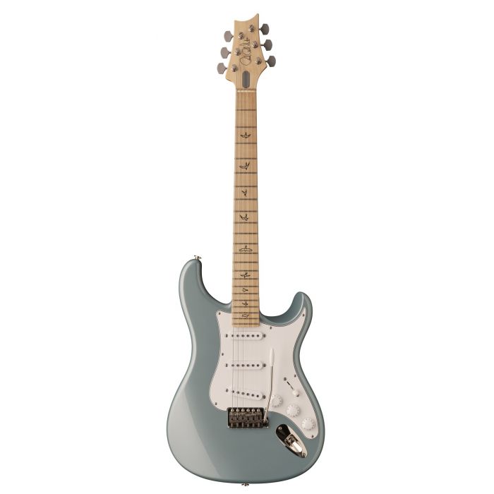 Full frontal view of a PRS John Mayer Silver Sky Electric Guitar MN, Polar Blue
